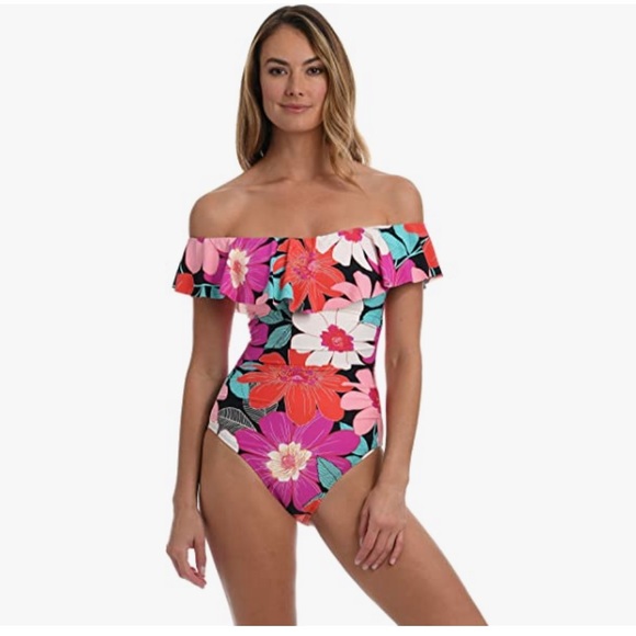 La Blanca Lapis Botanical Ruffle One Piece main image 1